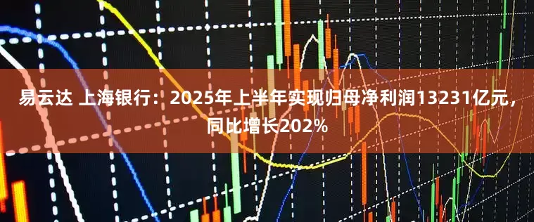 易云达 上海银行：2025年上半年实现归母净利润13231亿元，同比增长202%